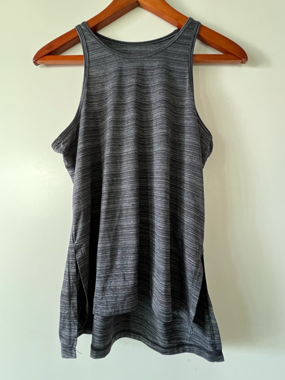 Zella Space Dye Racerback Workout Tank XS Gray & Black